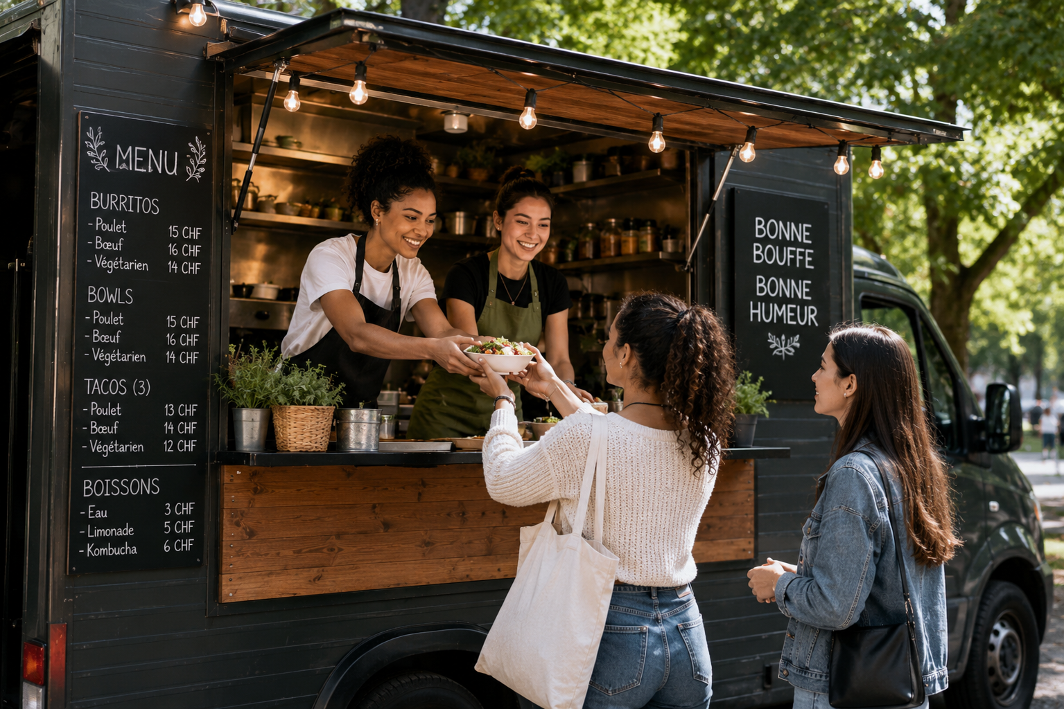 Gérant de snack/food truck en plein coup de feu, téléphone qui sonne sans interruption