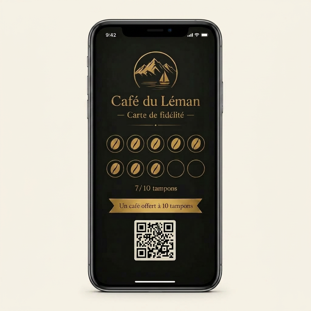 Illustration de la carte de fidélité digitale Pépite dans Apple Wallet et Google Pay